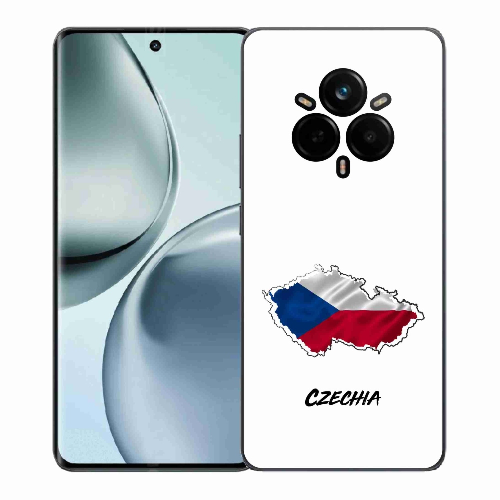Gelový kryt mmCase na Realme 14 Pro+ 5G - Czechia bílé pozadí