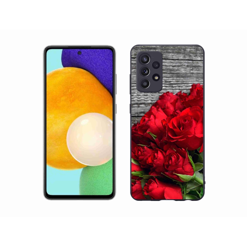 Gelový kryt mmCase na Samsung Galaxy A52s 5G - červené růže