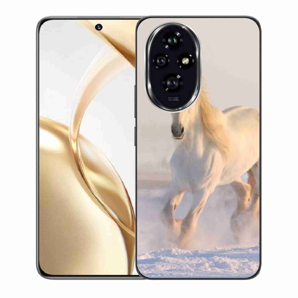 Gelový obal mmCase na Honor 200 5G - kůň ve sněhu