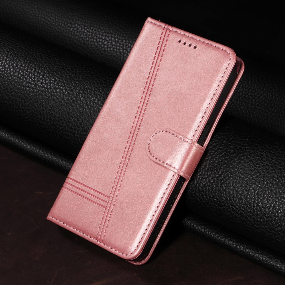 T-Shape knížkové pouzdro na iPhone 17 - růžovozlaté