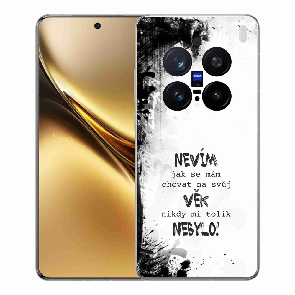 Gelový kryt mmCase na Vivo X200 Pro 5G - vtipný text 14 bílé pozadí