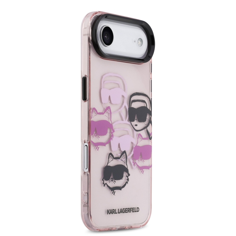 Karl Lagerfeld IML Multi K&CH Heads Zadní Kryt pro iPhone Air Pink
