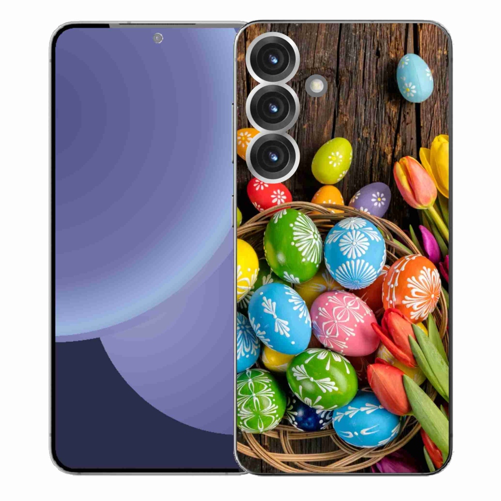 Gelový kryt mmCase na Samsung Galaxy S25+ - velikonoční vajíčka