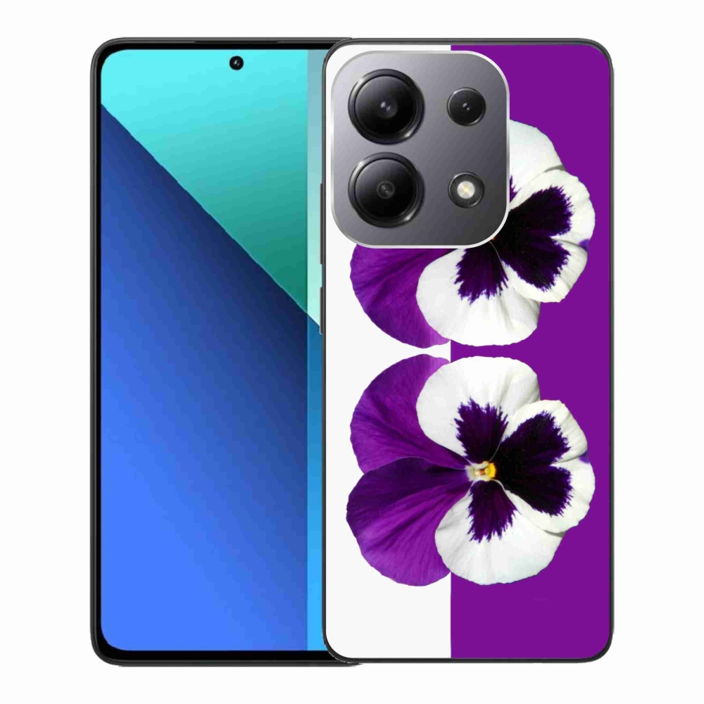 Gelový kryt mmCase na Xiaomi Redmi Note 13 - fialovobílý květ