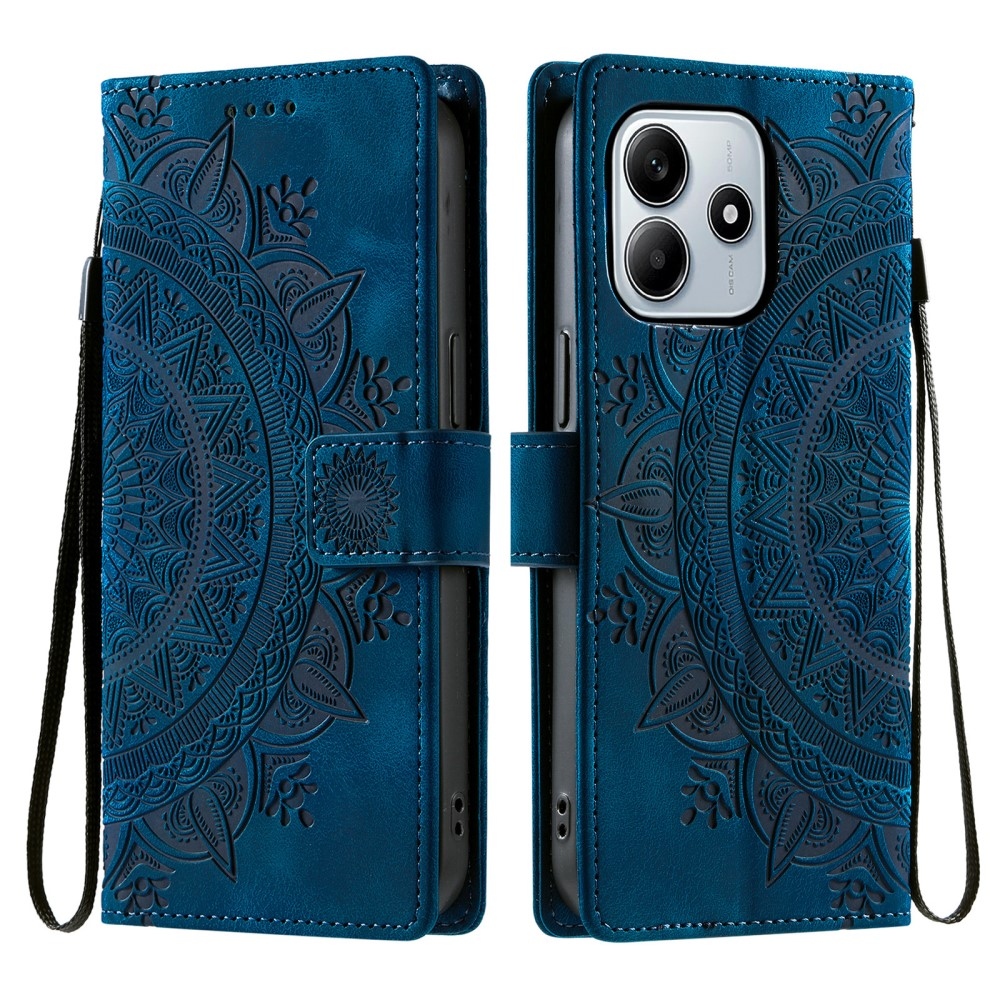 Mandalas knížkové pouzdro na Xiaomi Redmi Note 14 - modré