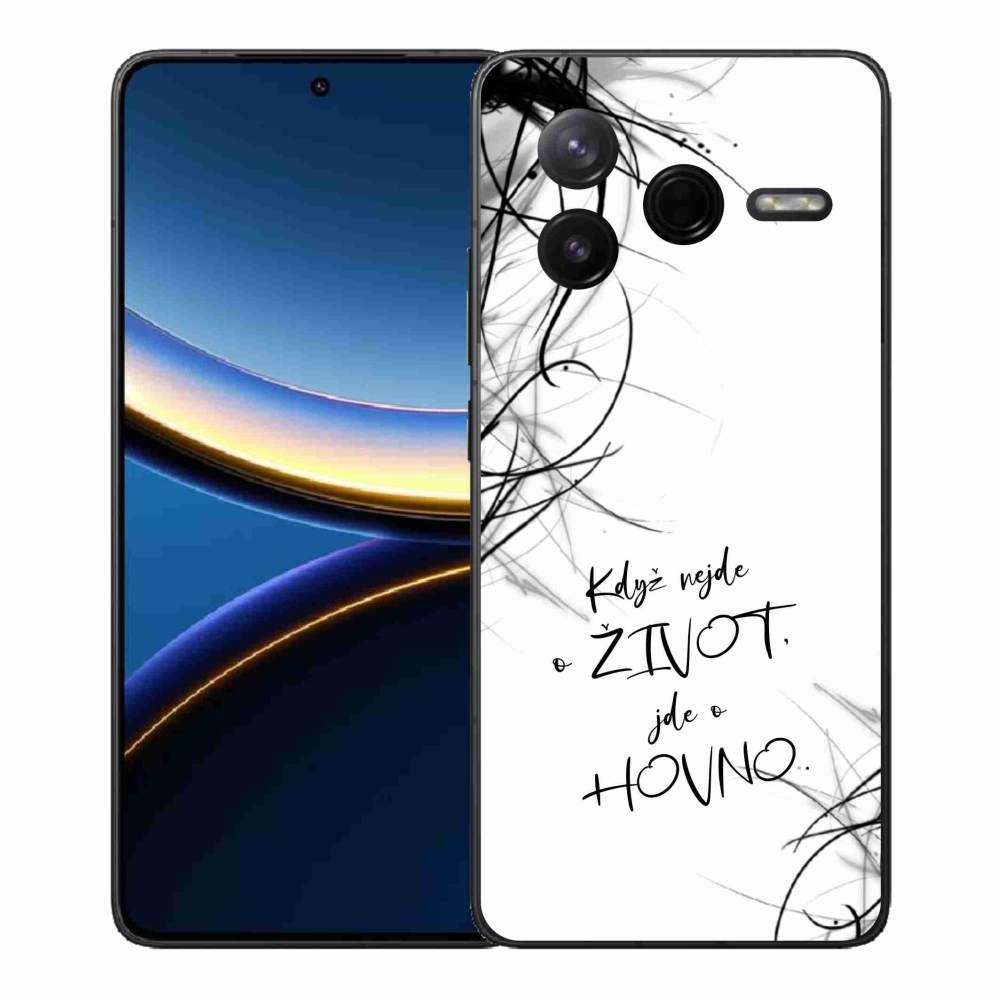 Gelový kryt mmCase na Xiaomi Poco F7 Pro - vtipný text 16 bílé pozadí