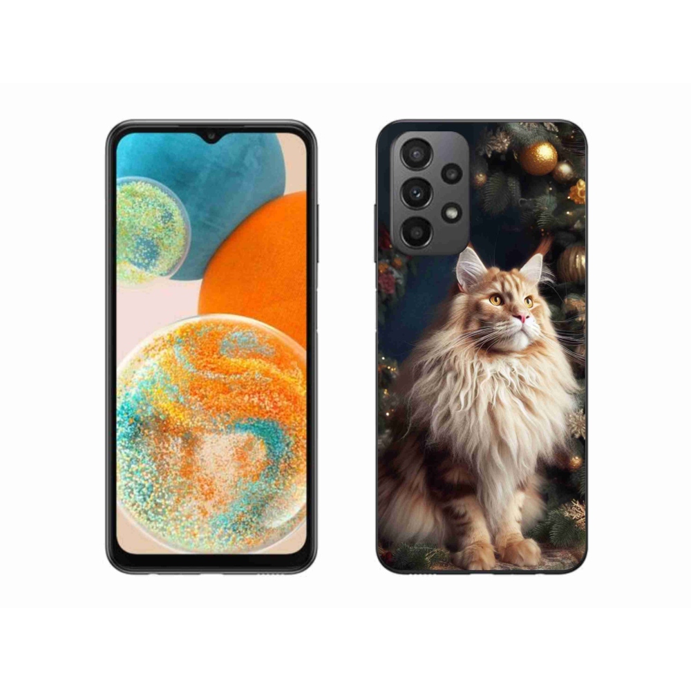 Gelový kryt mmCase na Samsung Galaxy A23 4G/5G - kočka u stromku