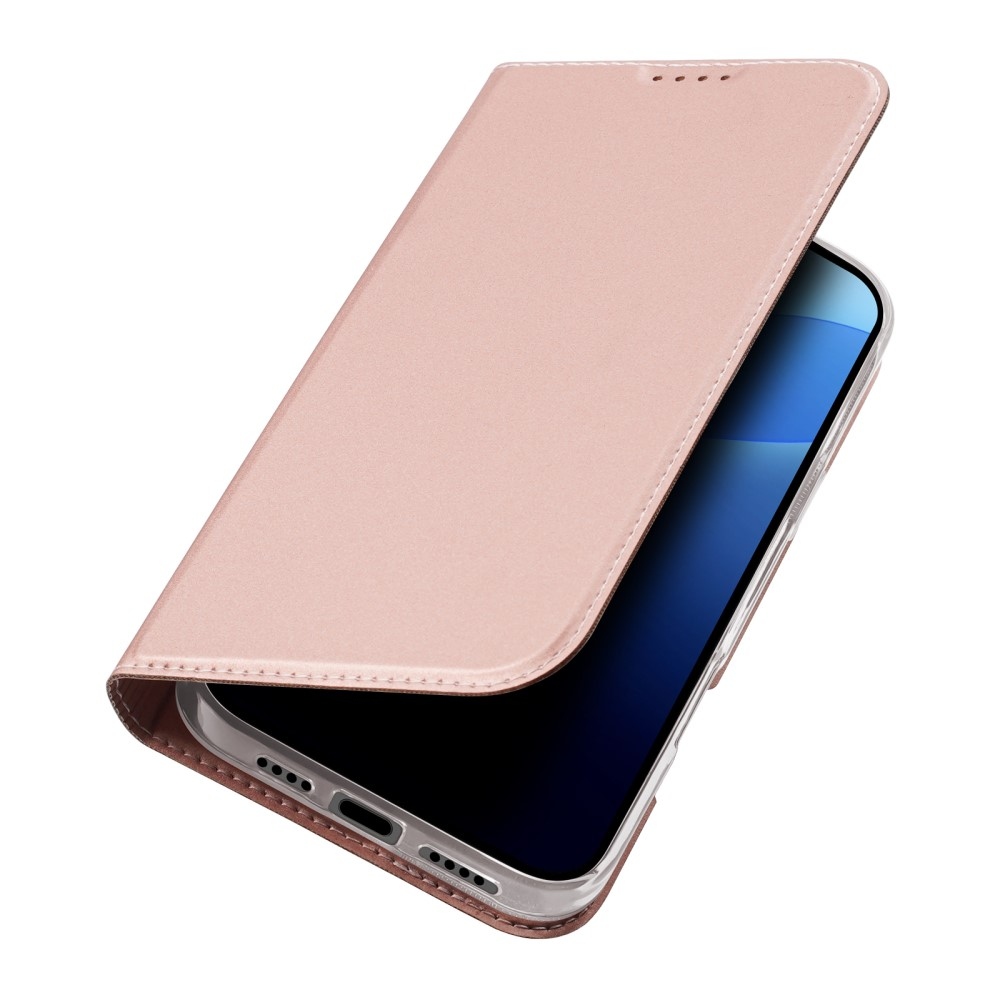 DUX knížkové pouzdro na iPhone 16 Pro - růžovozlaté