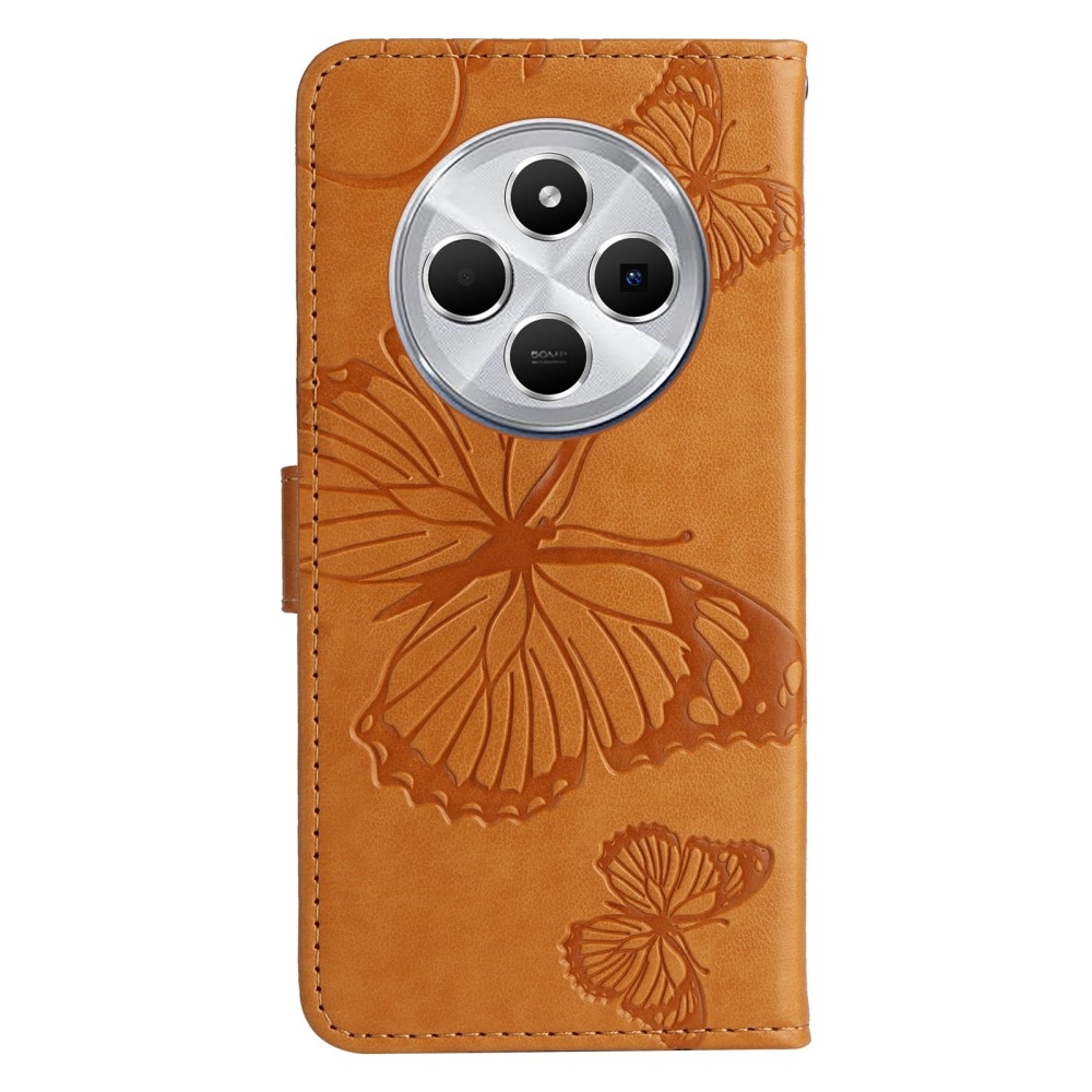 Big Butterfly knížkové pouzdro na Xiaomi Redmi 14C/Poco C75 - žluté