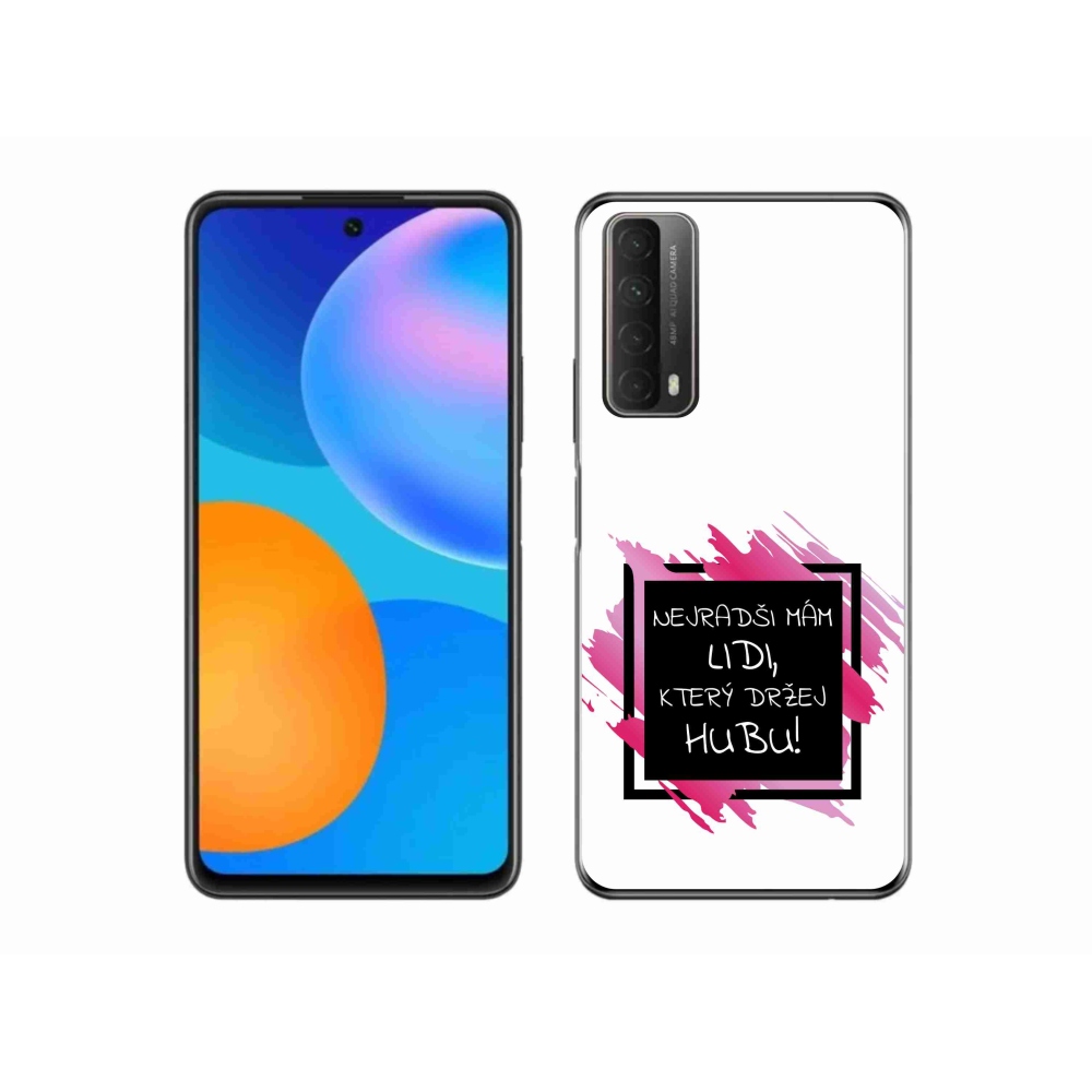 Gelový kryt mmCase na Huawei P Smart (2021) - vtipný text 7 černobílé pozadí