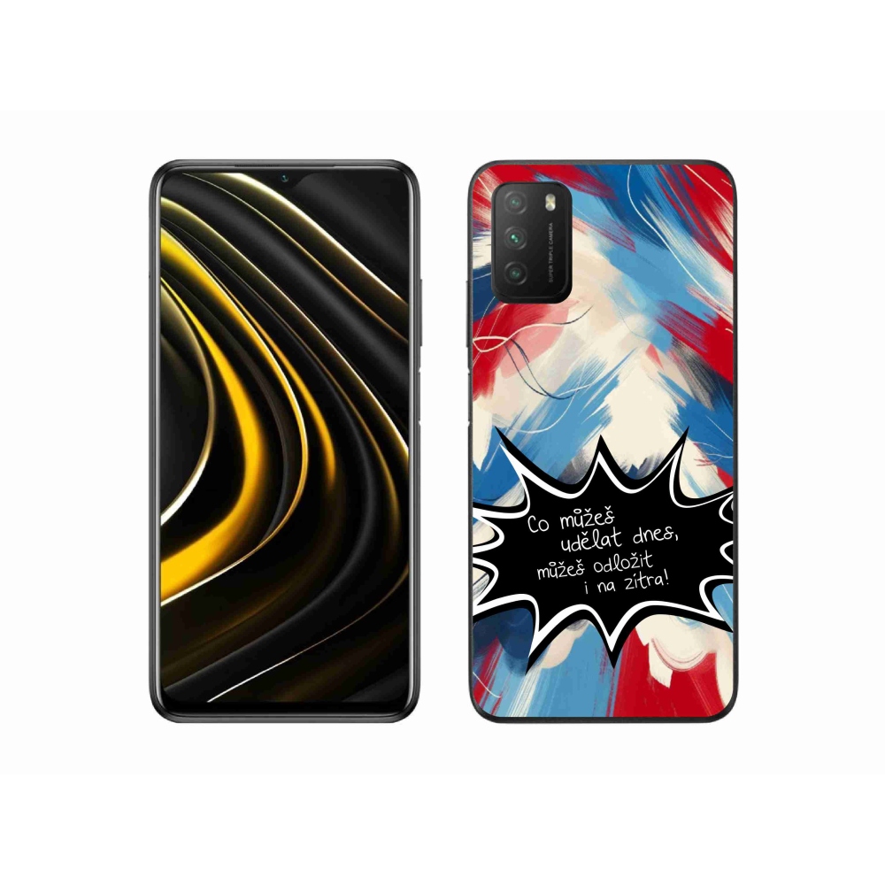 Gelový kryt mmCase na Xiaomi Poco M3 - vtipný text 9 černé pozadí