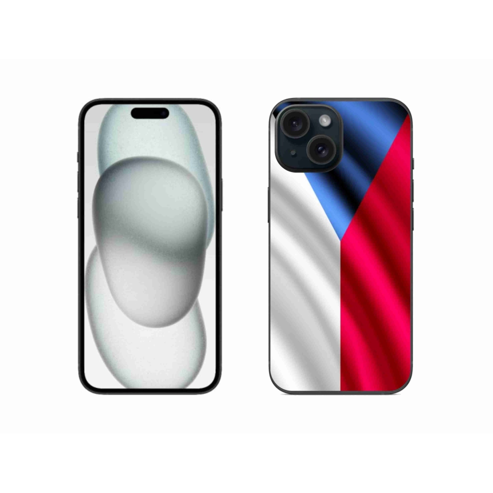 Gelový kryt mmCase na iPhone 15 - česká vlajka