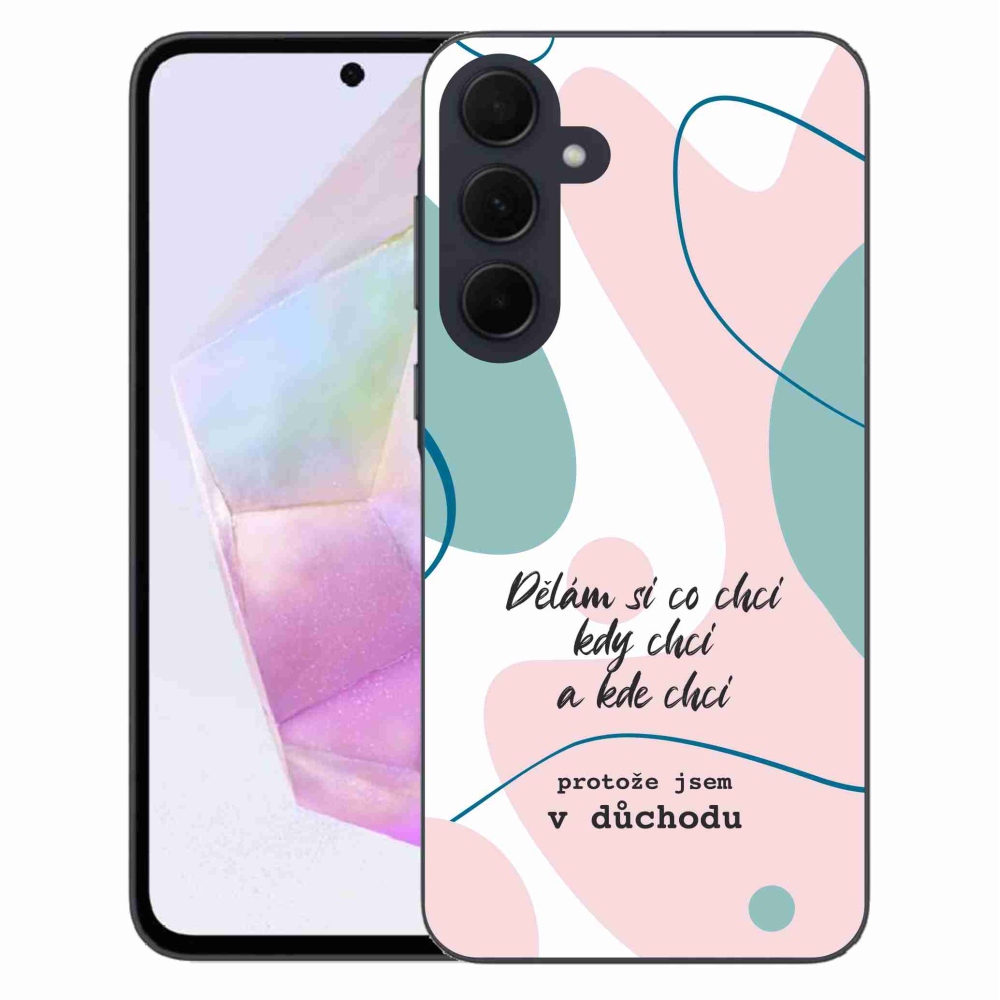 Gelový kryt mmCase na Samsung Galaxy A35 5G - vtipný text 10 bílé pozadí