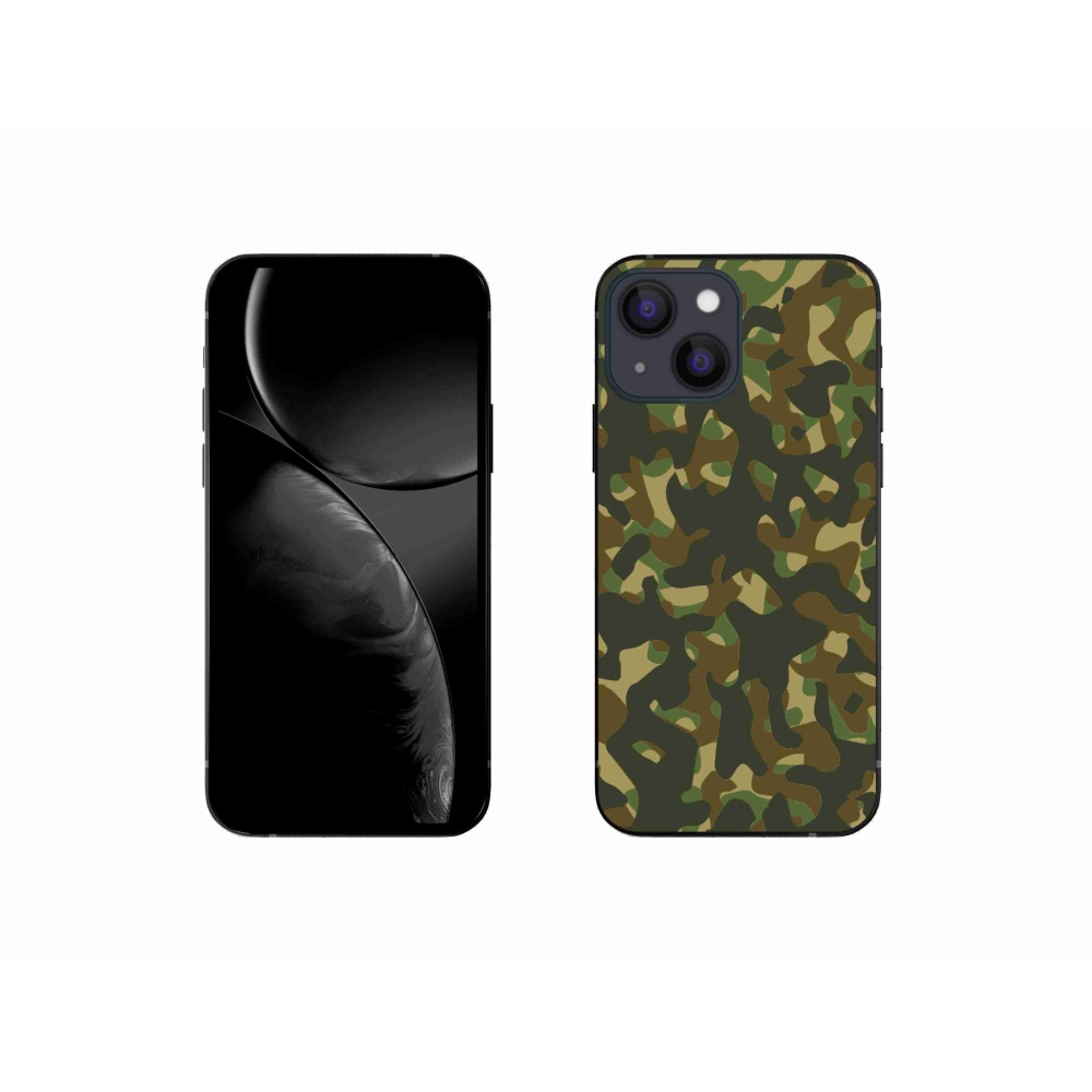 Gelový kryt mmCase na iPhone 13 mini 5.4 - maskáčový vzor 1