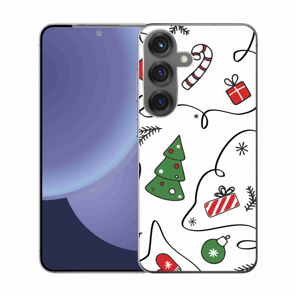 Gelový kryt mmCase na Samsung Galaxy S25 - vánoční motivy