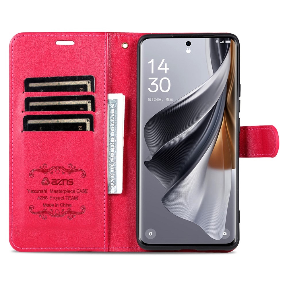 AZNS knížkové pouzdro na Xiaomi Redmi Note 14 Pro 5G/Poco X7 5G - červené