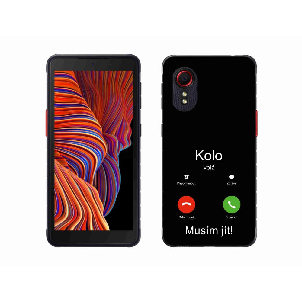 Gelový kryt mmCase na Samsung Galaxy Xcover 5 - kolo volá černé pozadí
