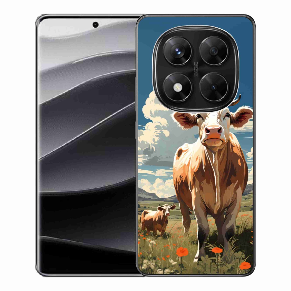 Gelový kryt mmCase na Xiaomi Redmi Note 14 Pro 5G/Poco X7 5G - krávy na louce