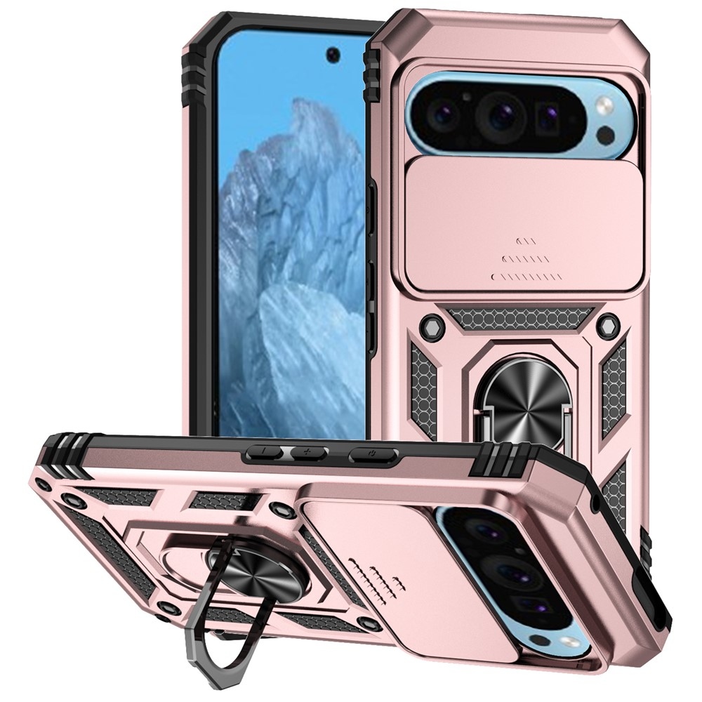 Slide odolný kryt na Google Pixel 10 Pro/Pixel 10/9 Pro/9 - růžovozlatý