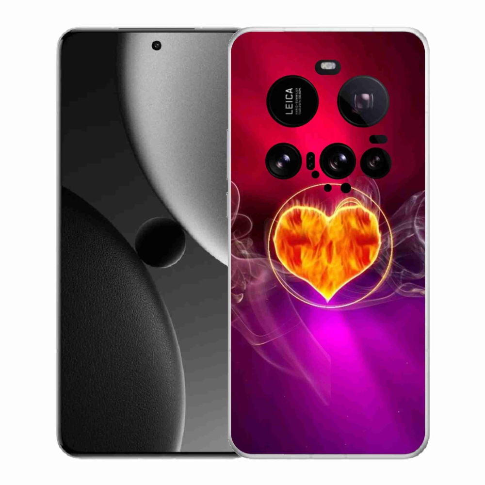 Gelový kryt mmCase na Xiaomi 15 Ultra - ohnivé srdce