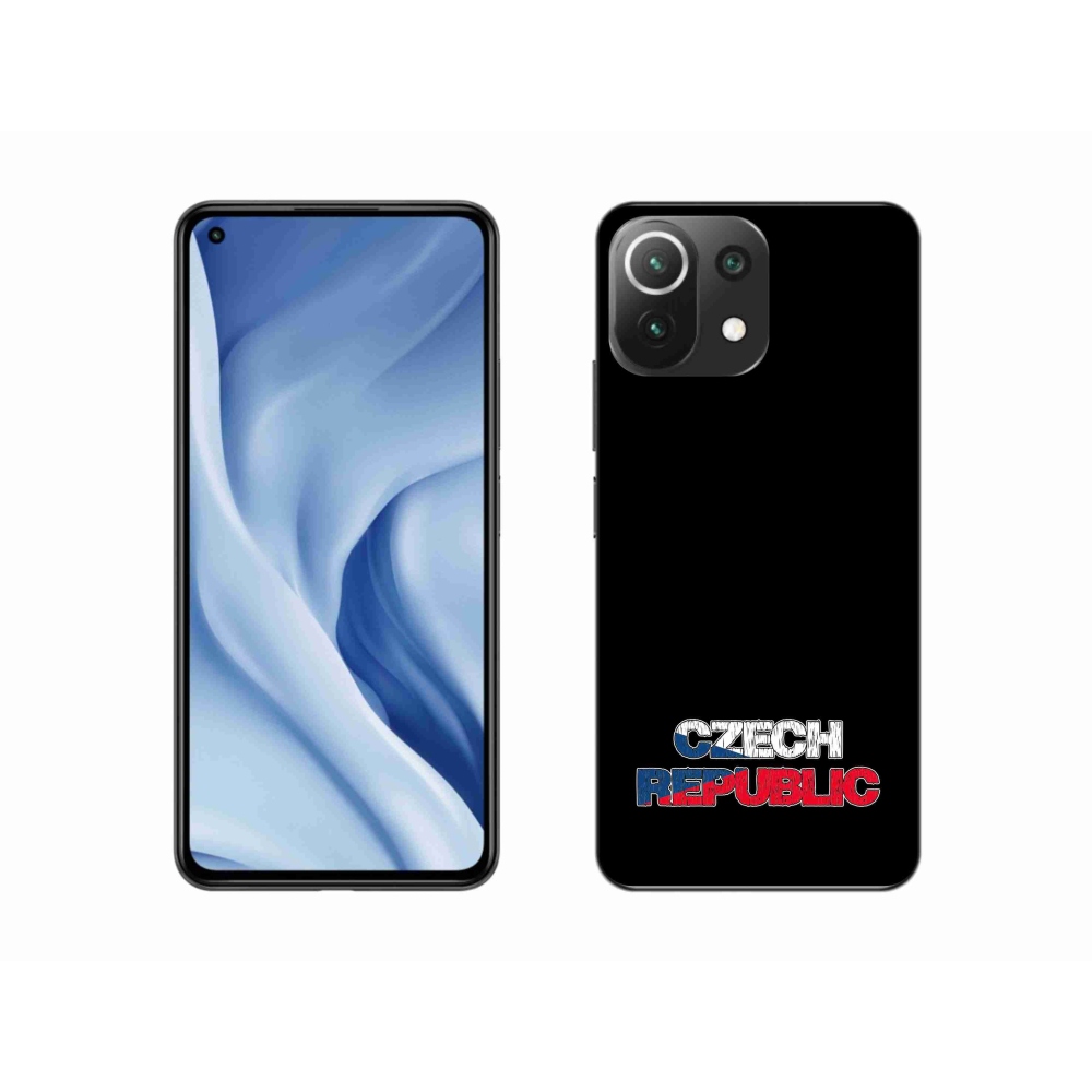 Gelový kryt mmCase na Xiaomi Mi 11 Lite 4G/5G - Czech Republic černé pozadí