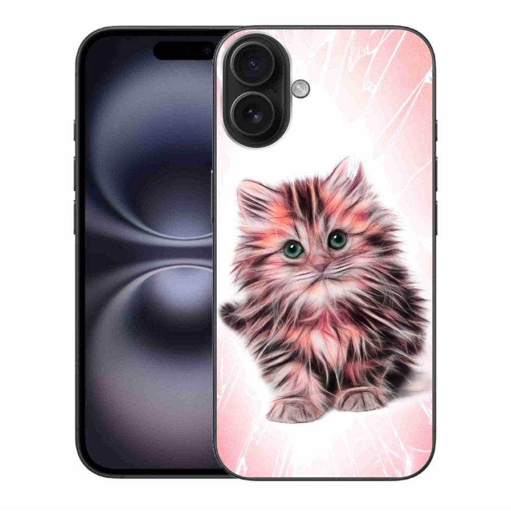 Gelový kryt mmCase na iPhone 16 Plus - roztomilé kotě