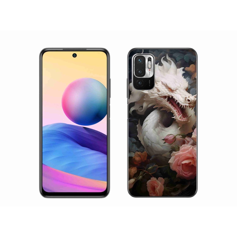 Gelový kryt mmCase na Xiaomi Poco M3 Pro/5G - bílý drak