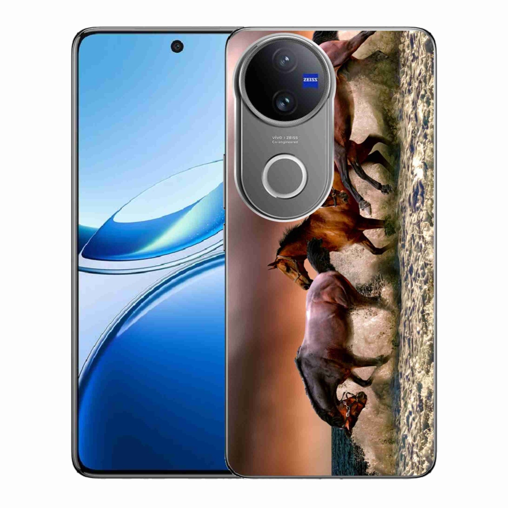 Gelový kryt mmCase na Vivo V50 5G - koně 1