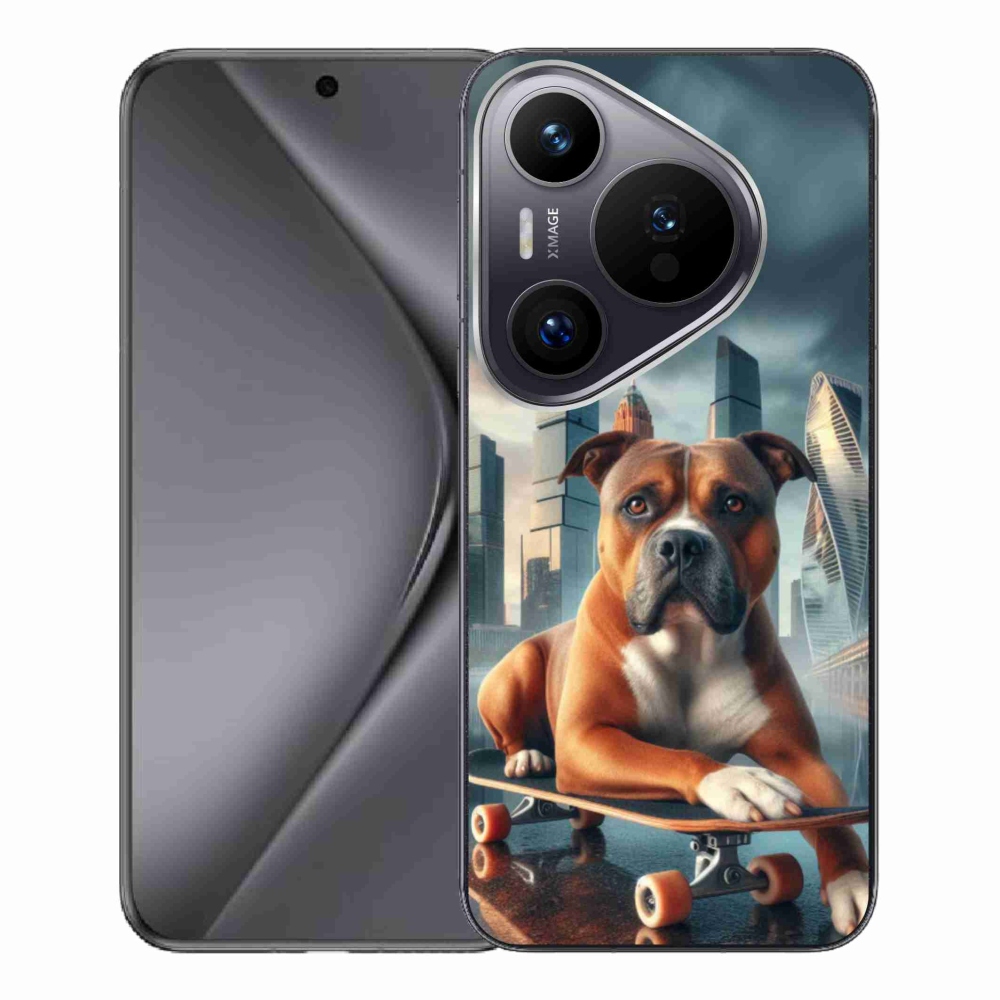 Gelový kryt mmCase na Huawei Pura 70 Pro - pes na skateboardu