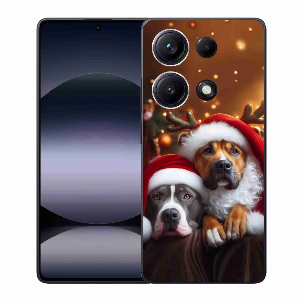 Gelový kryt mmCase na Xiaomi Redmi Note 14S - vánoční psi