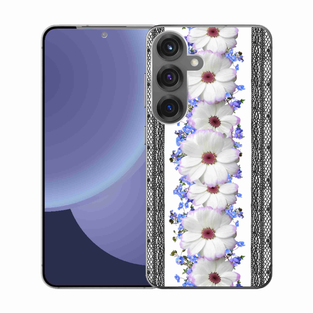 Gelový kryt mmCase na Samsung Galaxy S25 - květiny 8
