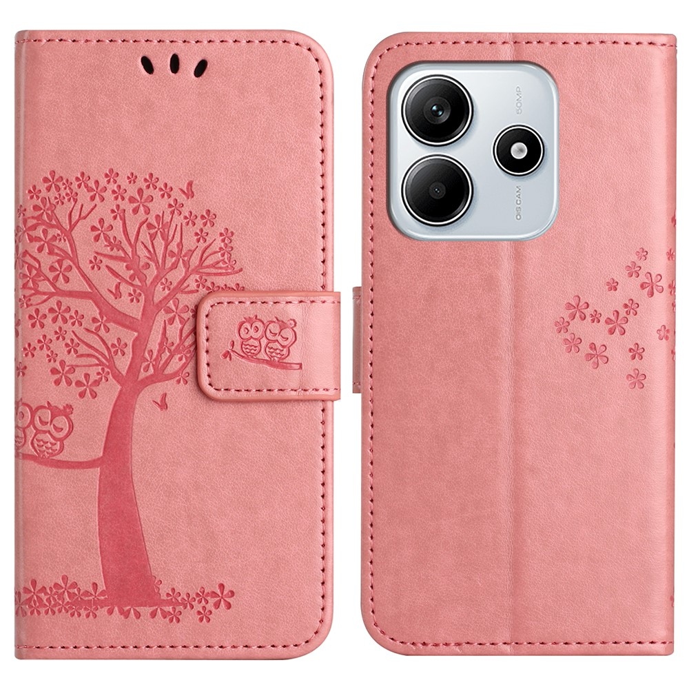 Tree knížkové pouzdro na Xiaomi Redmi Note 14 5G - růžové