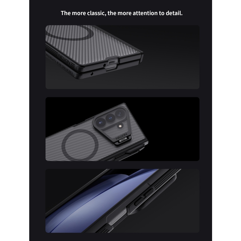 Nillkin CamShield Prop Magnetic Pen Slot (Transp. Lens) Zadní Kryt pro Samsung Galaxy Z Fold 8 Ultra Transparent Black