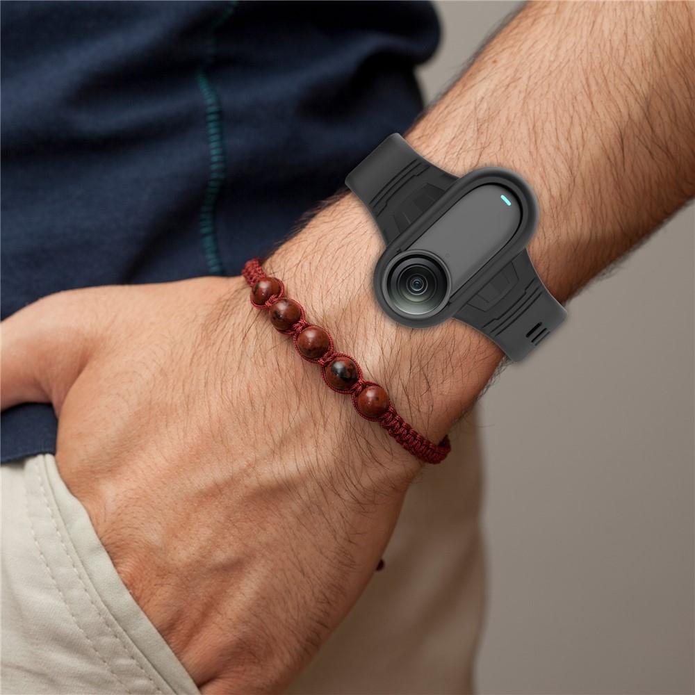 Silikonový rám s náramkem pro Insta360 GO 3 / GO 3S / GO 2 - tmavěmodrý