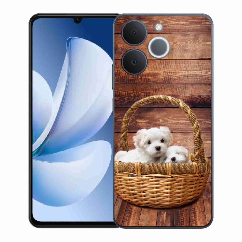 Gelový kryt mmCase na Realme Note 70T - štěňátka