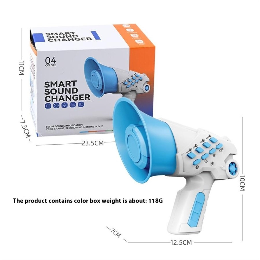 Zábavný měnič hlasu pro děti s nahráváním a efekty – modrý