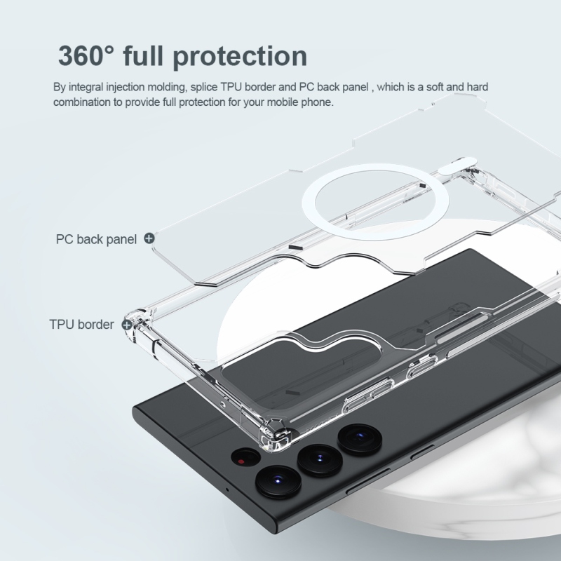 Nillkin Nature TPU PRO Magnetic Kryt pro Samsung Galaxy S23 Ultra - průhledný