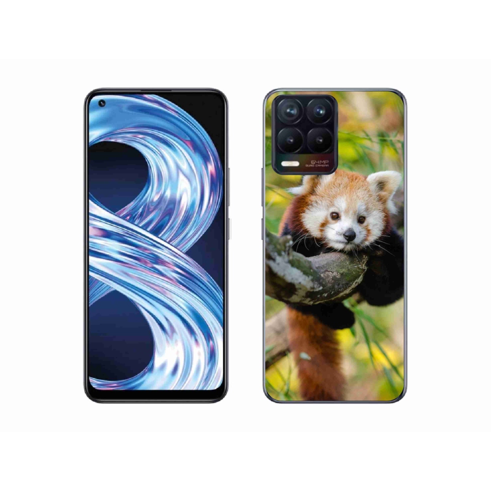 Gelový kryt mmCase na Realme 8 Pro - panda červená