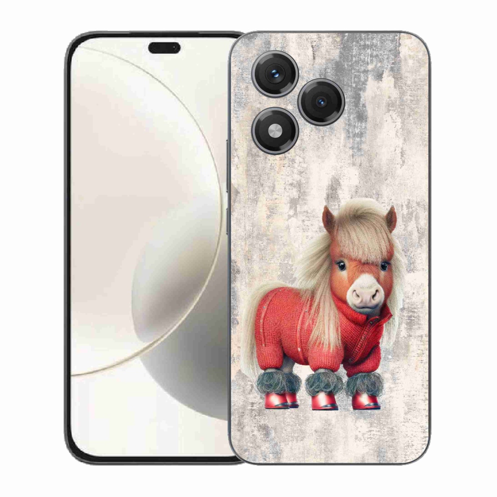 Gelový kryt mmCase na Honor 400 Lite - poník ve svetru