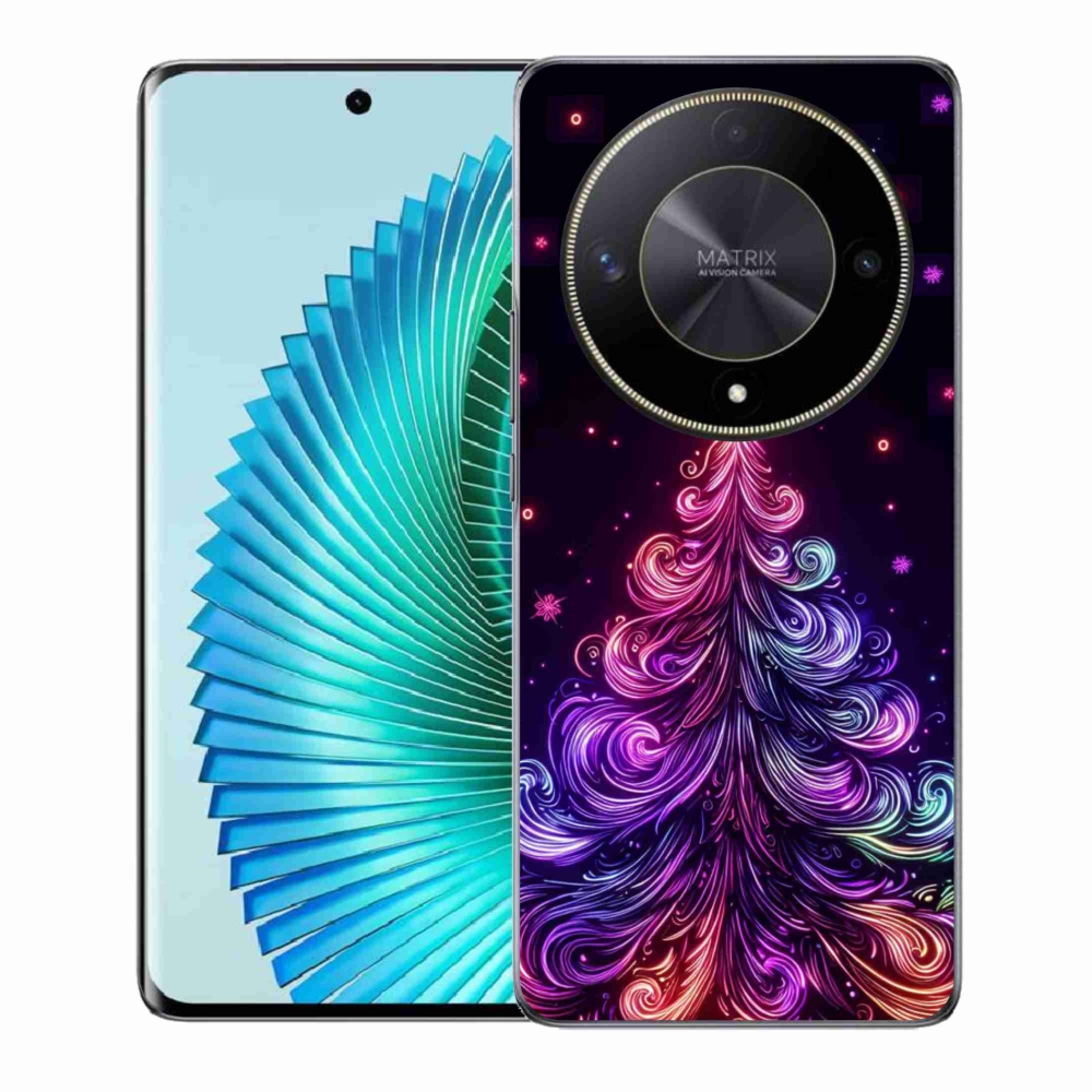 Gelový kryt mmCase na Honor Magic 6 Lite 5G - neonový vánoční stromek 1
