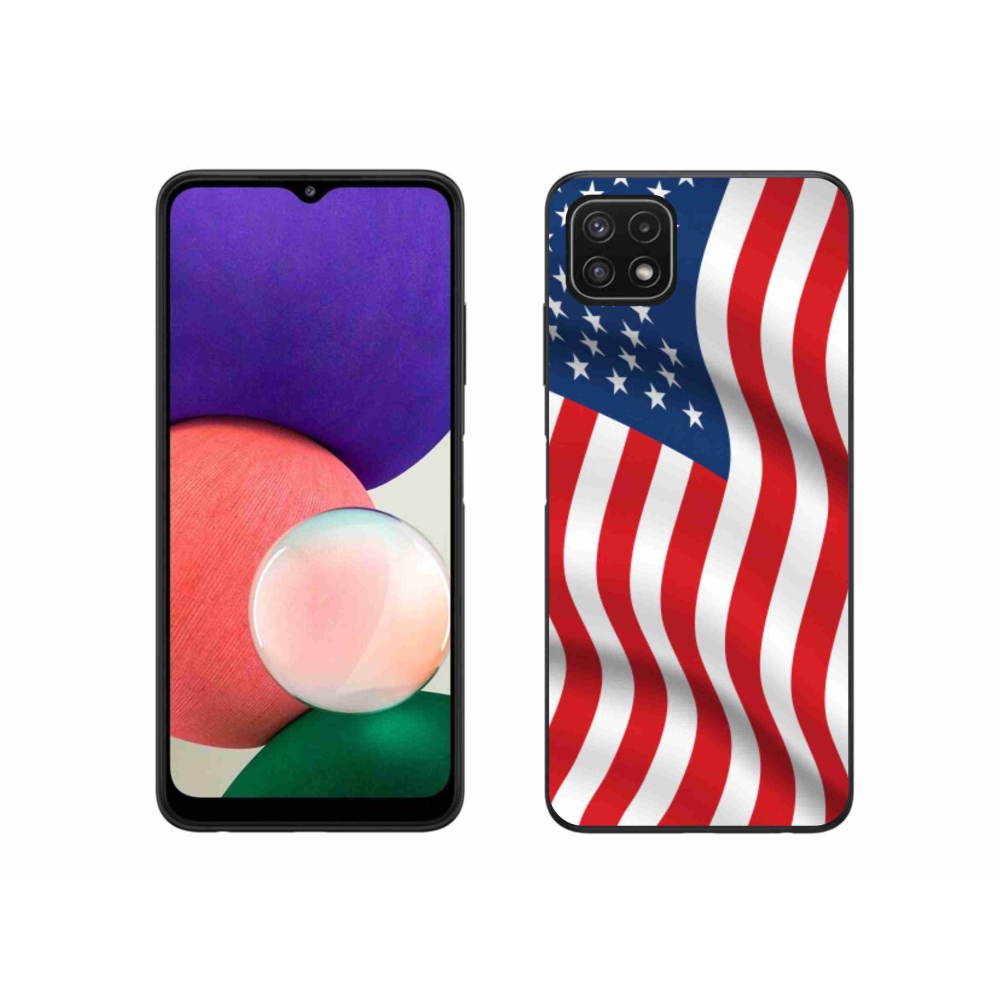 Gelový kryt mmCase na mobil Samsung Galaxy A22 5G - USA vlajka