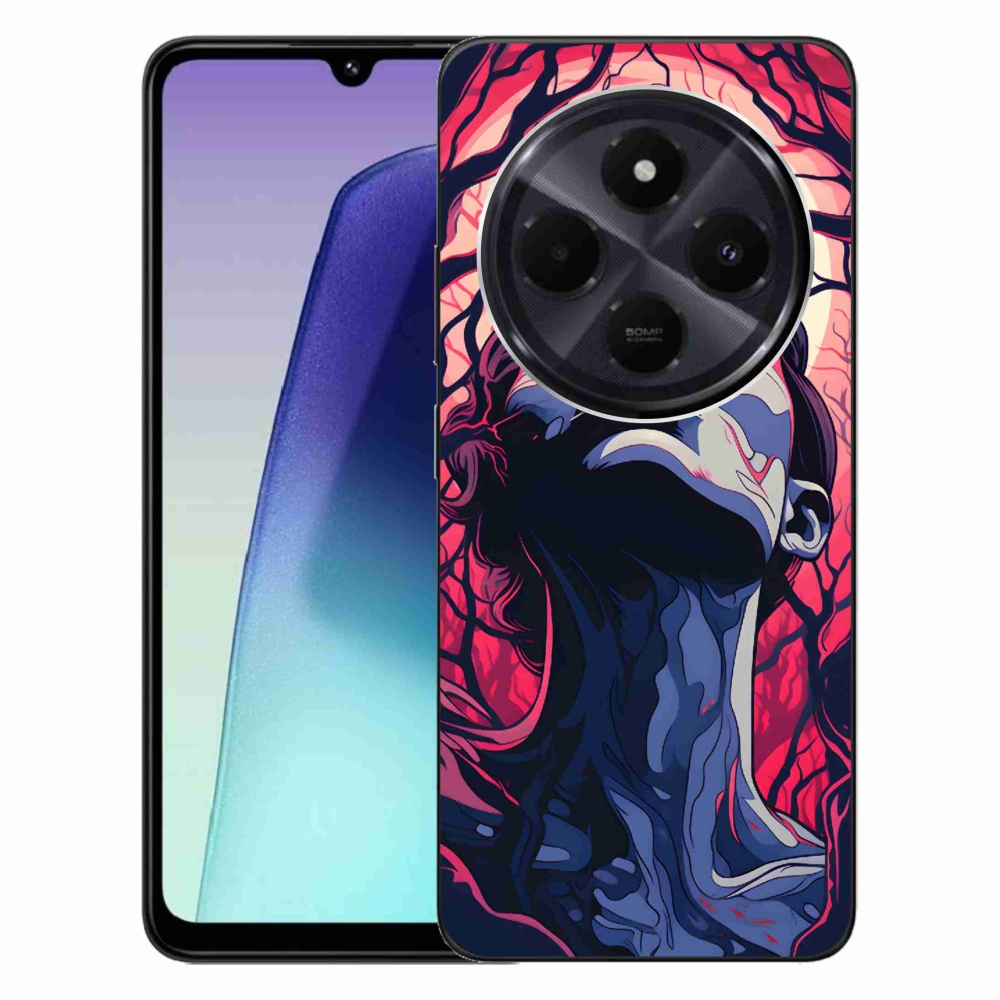 Gelový kryt mmCase na Xiaomi Redmi 14C/Poco C75 - abstraktní obličej