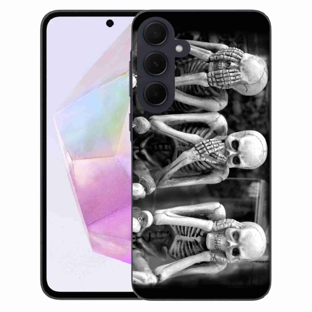 Gelový kryt mmCase na Samsung Galaxy A35 5G - kostlivci