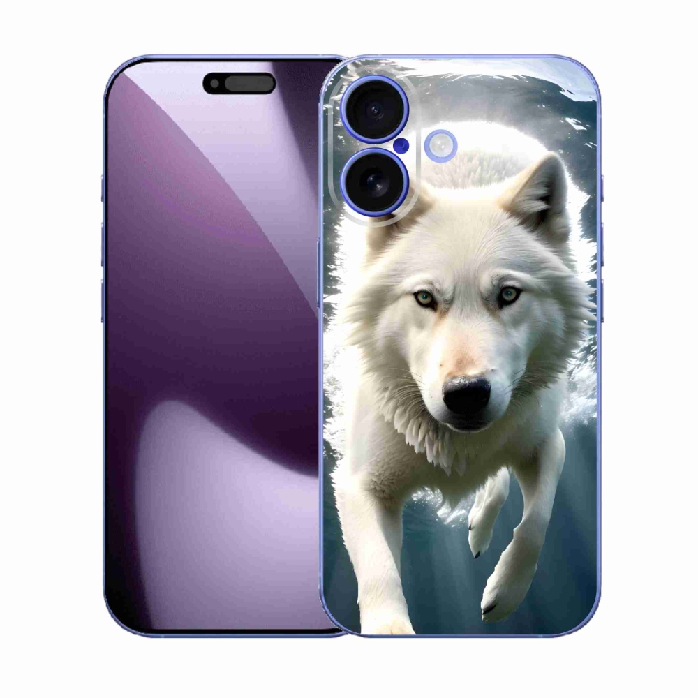 Gelový kryt mmCase na iPhone 17 - bílý vlk