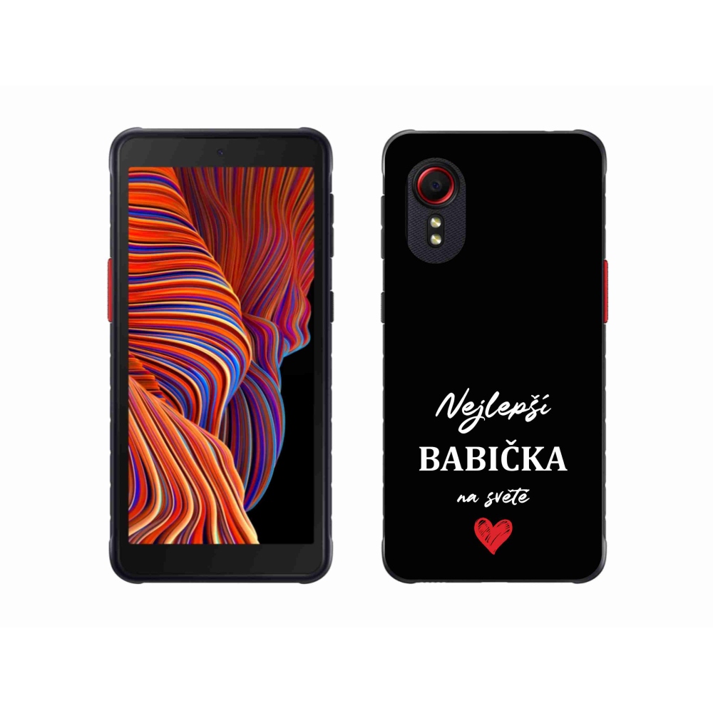 Gelový kryt mmCase na Samsung Galaxy Xcover 5 - nejlepší babička 1 černé pozadí