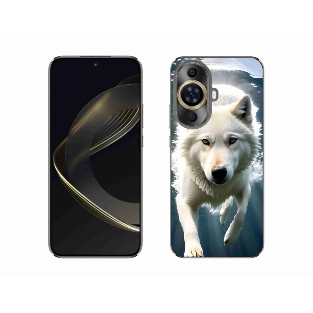 Gelový kryt mmCase na Huawei Nova 11 - bílý vlk