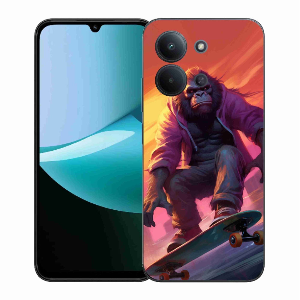 Gelový kryt mmCase na Xiaomi Redmi 15C 4G (171mm)/Poco C85 4G (171mm) - gorila na skateboardu