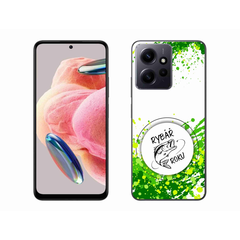 Gelový kryt mmCase na Xiaomi Redmi Note 12 4G - rybář roku bílé pozadí