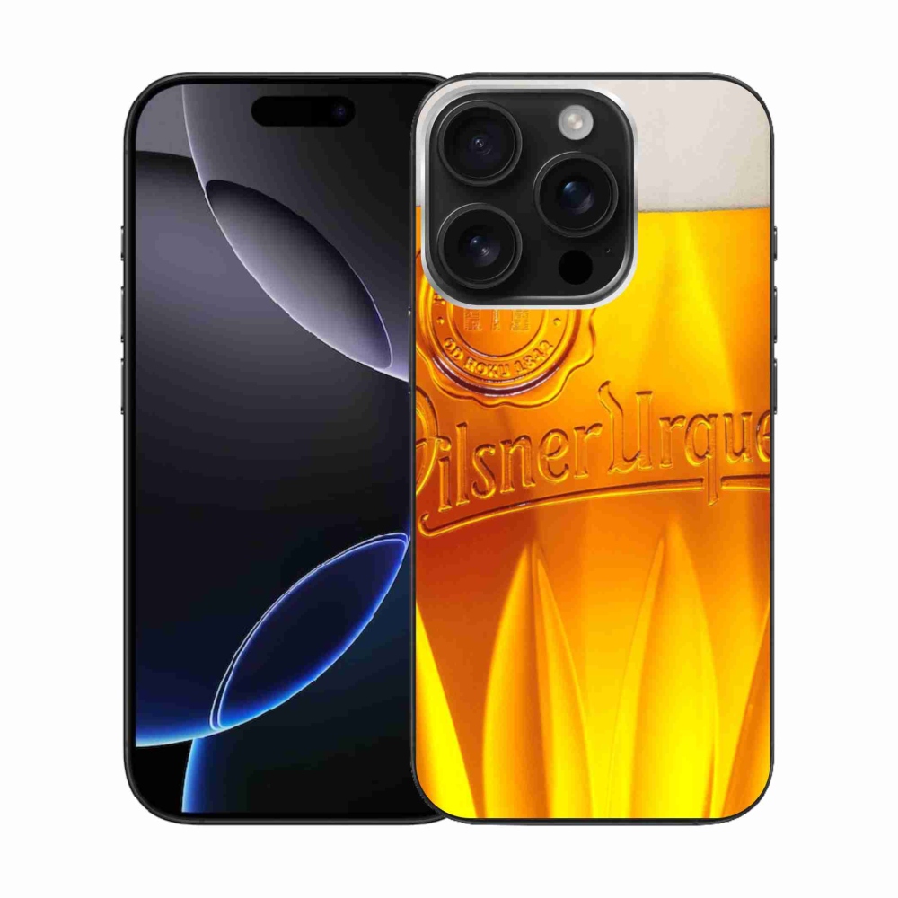 Gelový kryt mmCase na iPhone 16 Pro - pivo