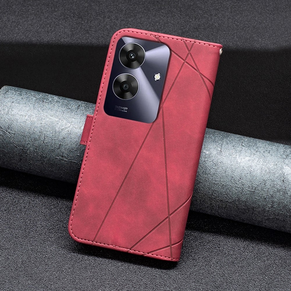 BNF Triangle knížkové pouzdro na Realme Note 60 - červené